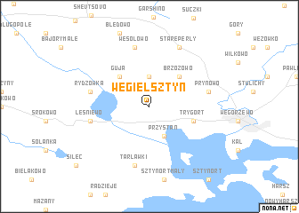 map of Węgielsztyn