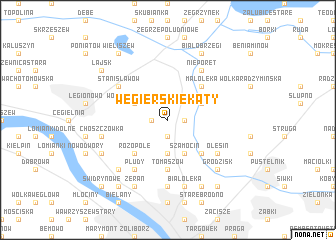 map of Węgierskie Kąty