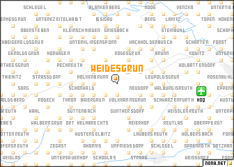 map of Weidesgrün