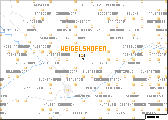 map of Weigelshofen