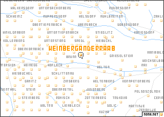 map of Weinberg an der Raab