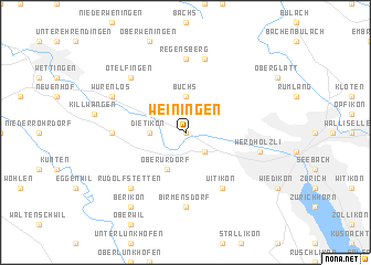 map of Weiningen