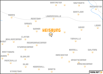 map of Weisburg