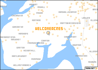 map of Welcome Acres