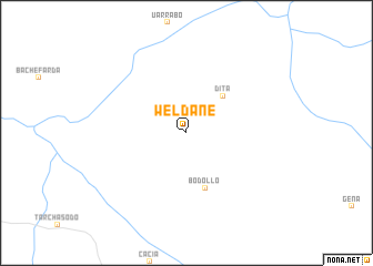 map of Weldanē