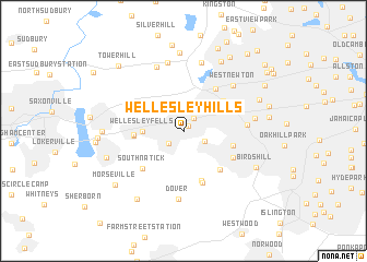 map of Wellesley Hills