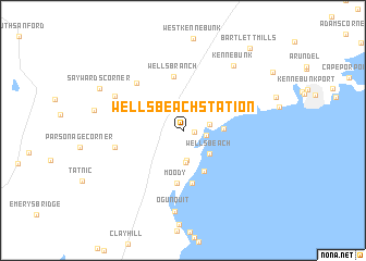 map of Wells Beach Station