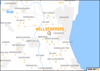 map of Wells Corners