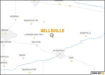 map of Wellsville