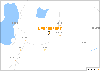 map of Wendo Genet