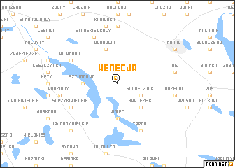 map of Wenecja