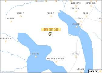 map of Wesandaw