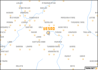 map of Wesao