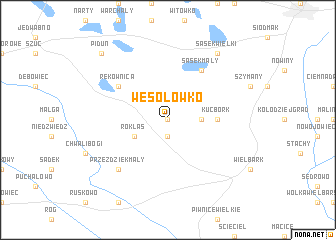 map of Wesołówko