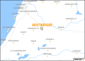 map of West Bangor