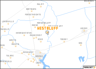 map of West Bluff