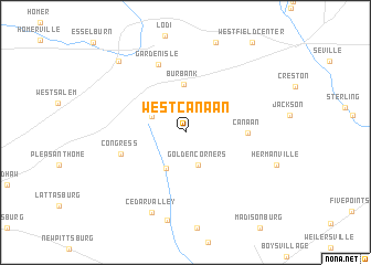 map of West Canaan