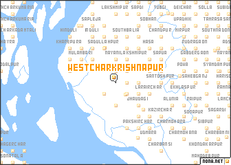 map of West Char Krishnapur