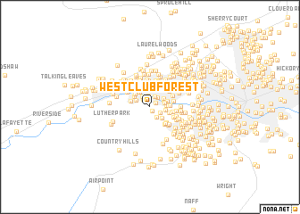 map of West Club Forest