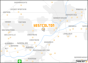 map of West Colton