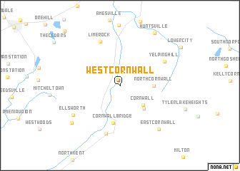 map of West Cornwall