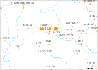 map of West Corona