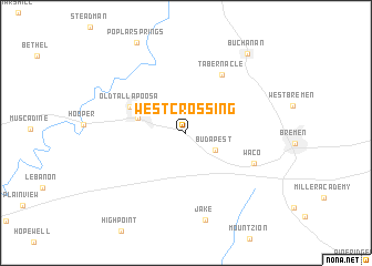 map of West Crossing