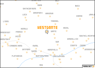 map of West Dante