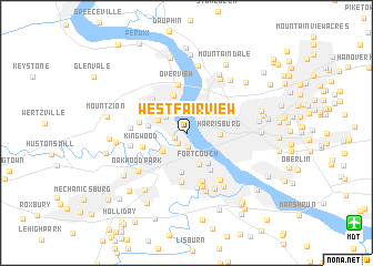 map of West Fairview