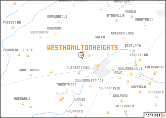 map of West Hamilton Heights