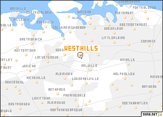 map of West Hills