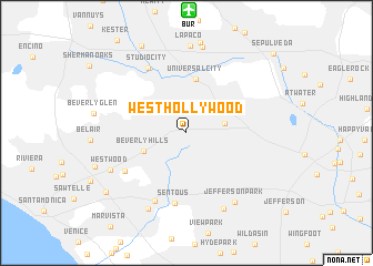 map of West Hollywood