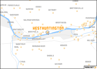 map of West Huntington