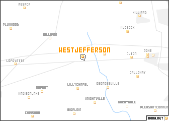 map of West Jefferson