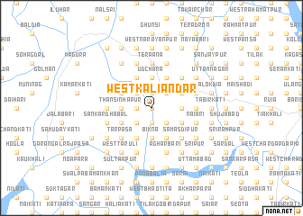 map of West Kāliāndār