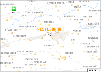 map of West Lebanon