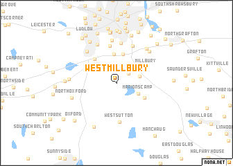 map of West Millbury