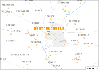 map of West New Castle