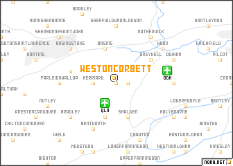 map of Weston Corbett