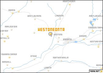 map of West Oneonta
