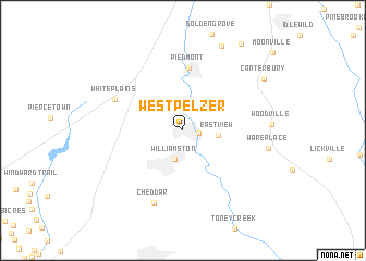 map of West Pelzer