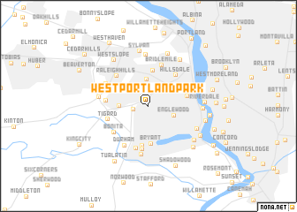 map of West Portland Park