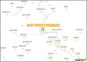 map of West Prestonsburg