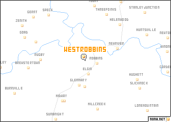 map of West Robbins