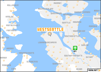 map of West Seattle