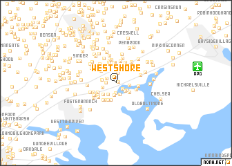 map of West Shore