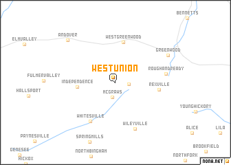 map of West Union