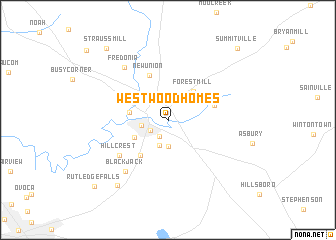 map of Westwood Homes