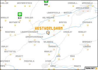 map of West Worldham