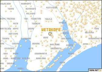 map of Wetakofe